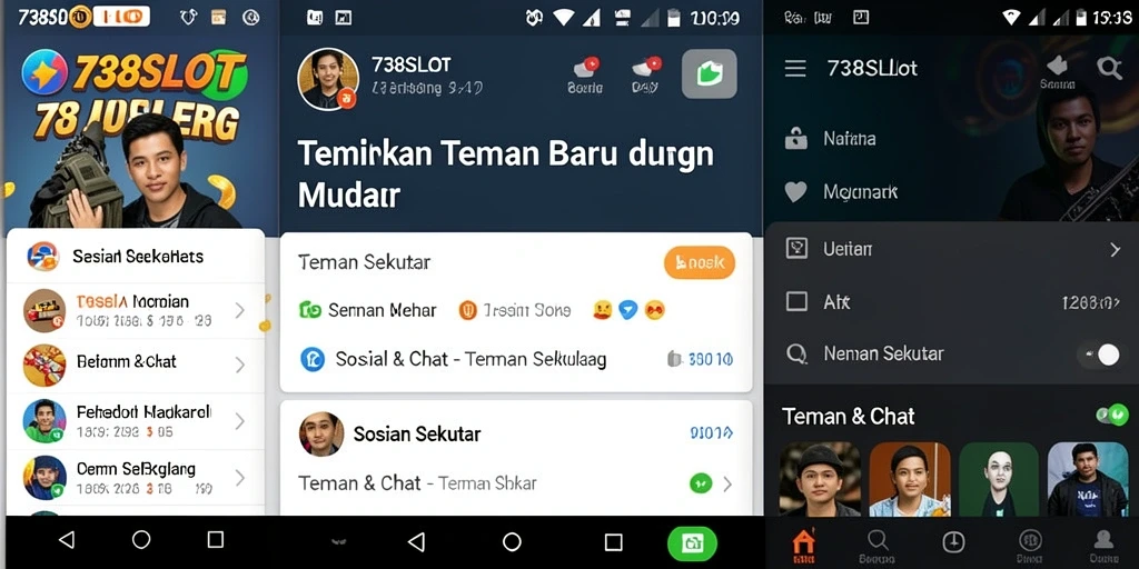 Antarmuka 738SLOT yang ramah pengguna untuk Teman Sekitar.