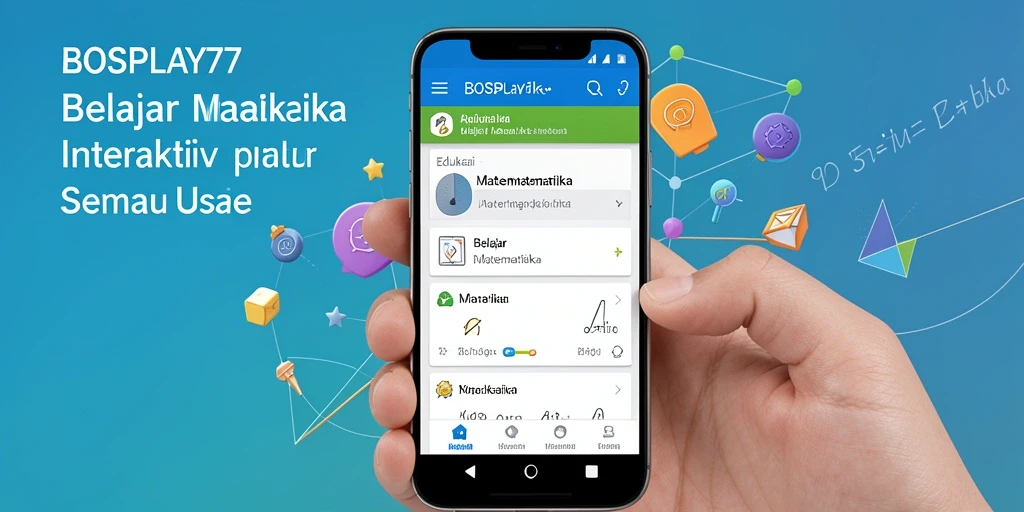 Antarmuka aplikasi BOSPLAY77 yang interaktif dan menarik untuk belajar.