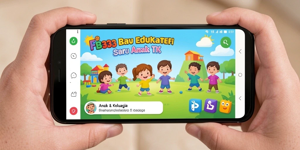 Tampilan antarmuka FB333 yang menarik dan ramah anak.