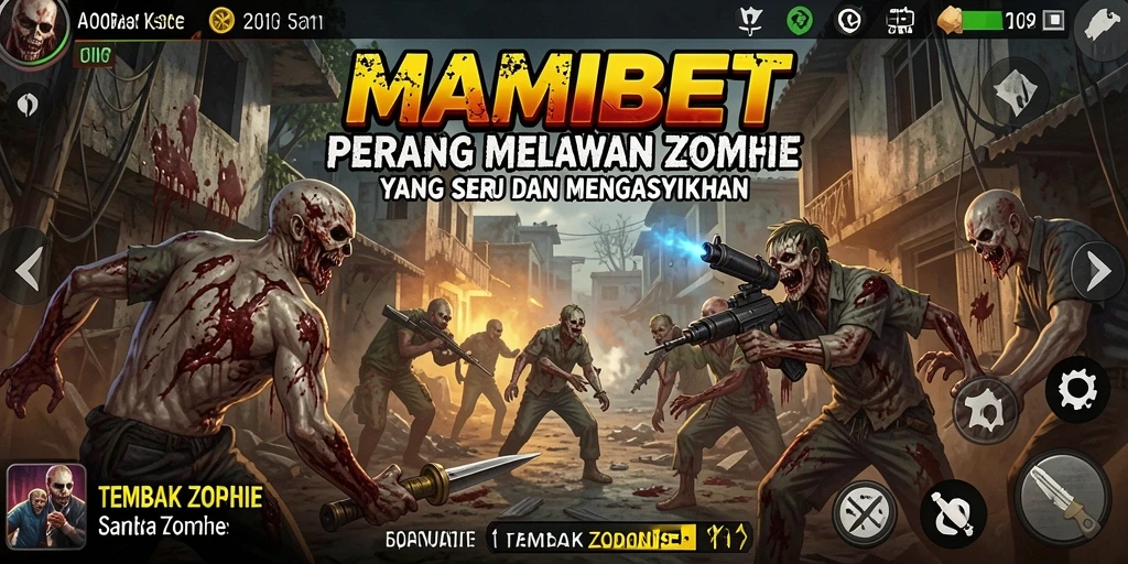 Tampilan antarmuka MAMIBET saat mengalahkan zombie.