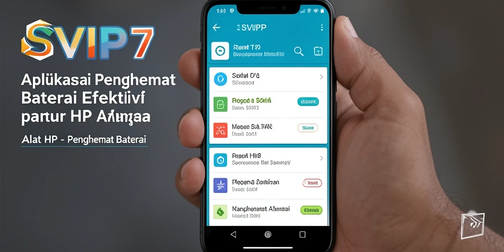Antarmuka aplikasi SVIP7 yang intuitif dan fungsional untuk menghemat daya baterai.
