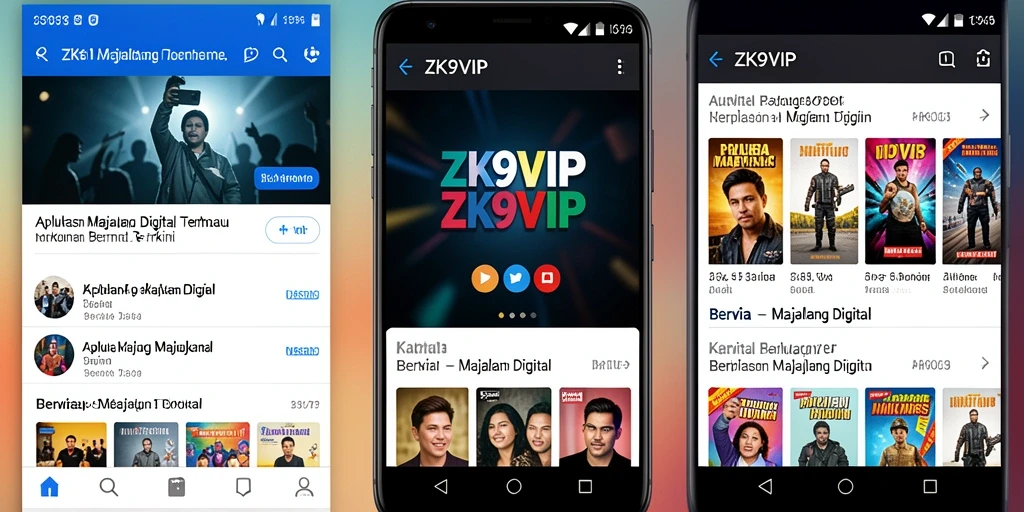 Antarmuka ZK9VIP yang modern dan menarik, memudahkan akses berita.