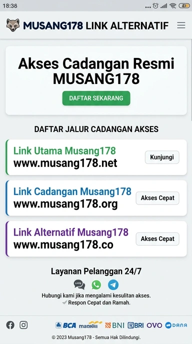 Jalur Alternatif Musang178 untuk Pengguna Android